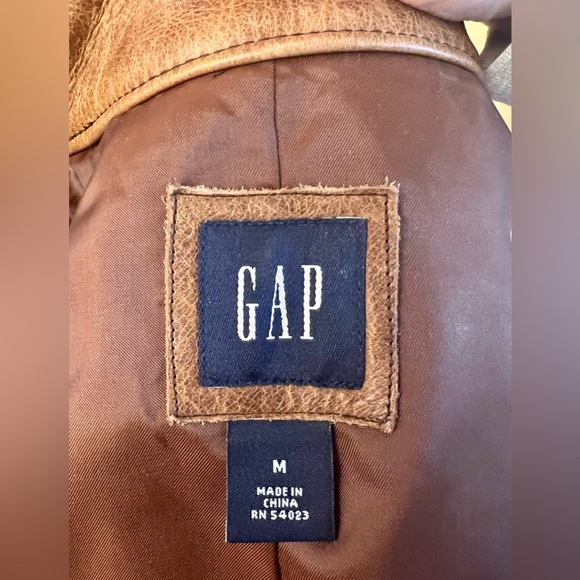 Gorgeous Brown Genuine Leather Gap Jacket - Picture 9 of 10